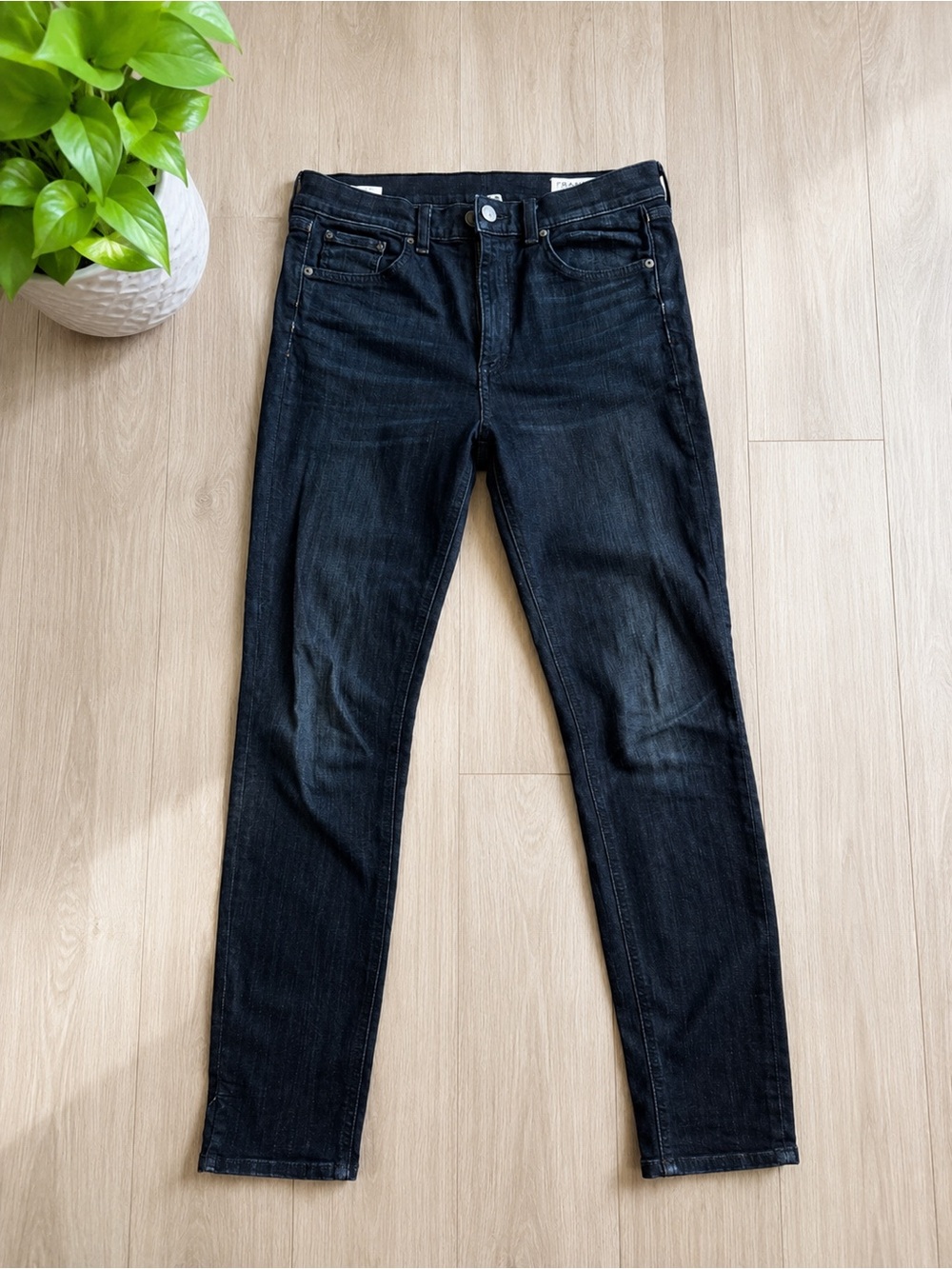 Rag & Bone High Rise Ankle Skinny Jeans Black Wash Women's Size 28